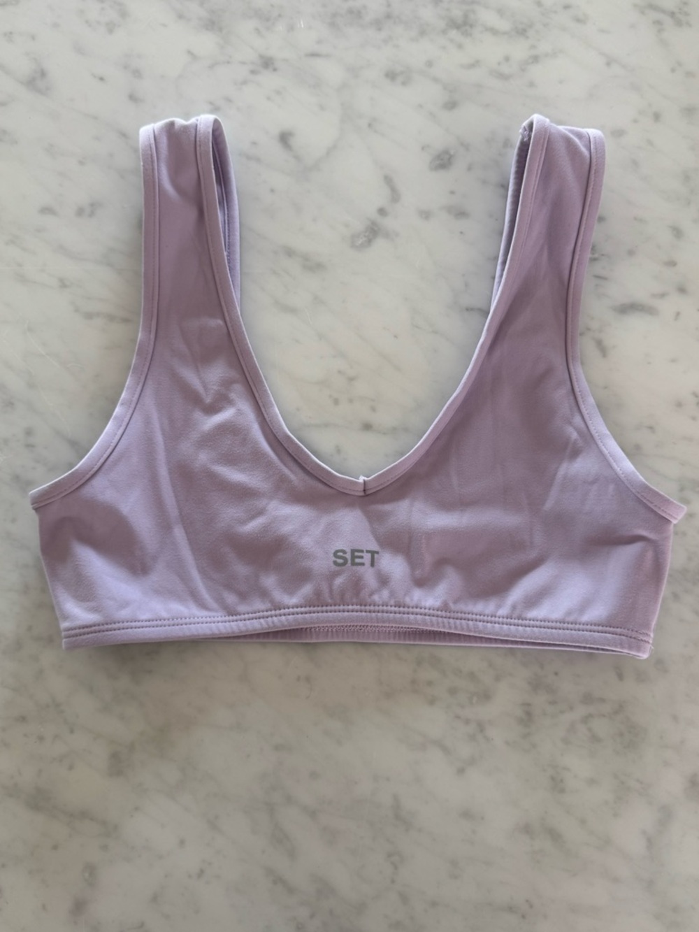 set active light purple sports bra